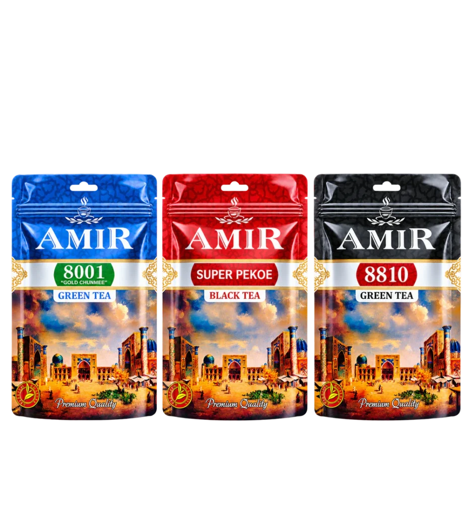 Чай AMIR в пакетах: 8001, Super Pekoe, 8810