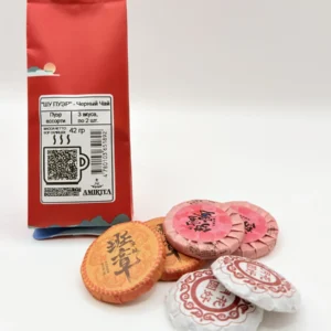 Qora choy Puer assorti, 3 xil ta'm, 2 tadan, 6 dona